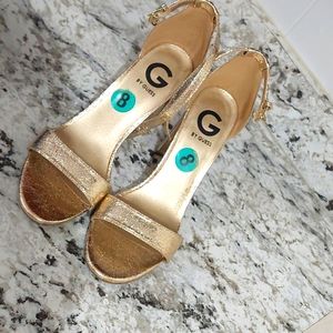 Gold Guess Sandal Heels